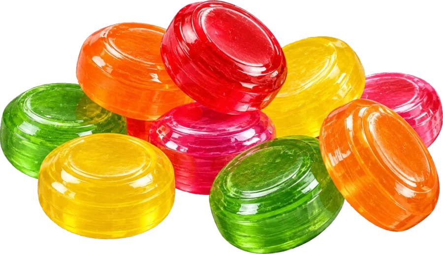 شكل بونبون دروبس من العلكة والحلوى